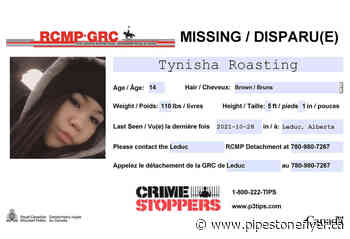UPDATE: Leduc RCMP seek public assistance to locate missing 14-year-old girl – The Pipestone Flyer - Pipestone Flyer