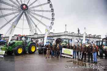 Jonge boeren voeren actie in Antwerpen