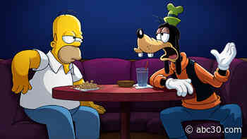 Goofy makes appearance in poster for Disney+ Day 'Simpsons' short