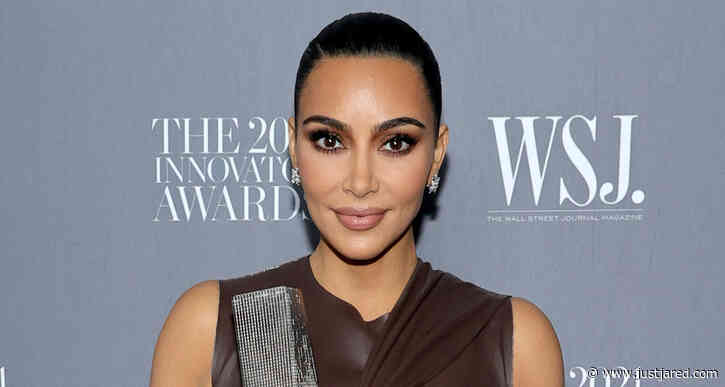 Kim Kardashian Wows in Brown Leather Outfit While Being Honored at WSJ's Innovator Awards 2021