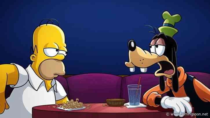 The Simpsons in Plusaversary Poster: Homer Hangs Out with Goofy in Disney+ Short