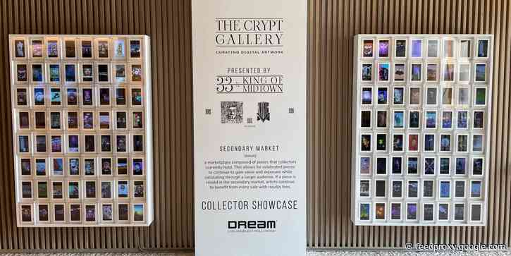 The Dream Hollywood hotel opened an NFT art gallery in its lobby. Here's a look at what it's like.