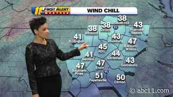 Current cold snap in North Carolina includes temperatures 10-15 degrees below average