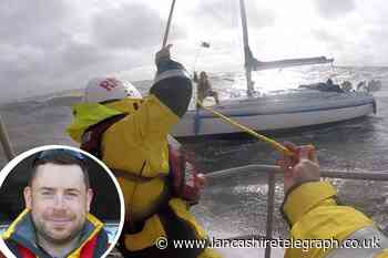 Blackpool: Dramatic moment a boat gets caught in a storm