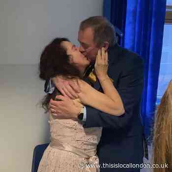 Couple's 'fairtayle' wedding at Queen's Hospital