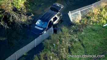 Driver Dies After Suffering Medical Emergency On Edens Expressway And Crashing Into Nearby Lagoon - CBS Chicago