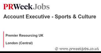 Premier Resourcing UK: Account Executive - Sports & Culture