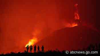 Ash from erupting volcano forces Spanish islanders indoors