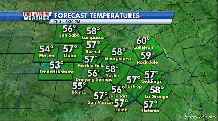 Rain slowly clears but the chill continues