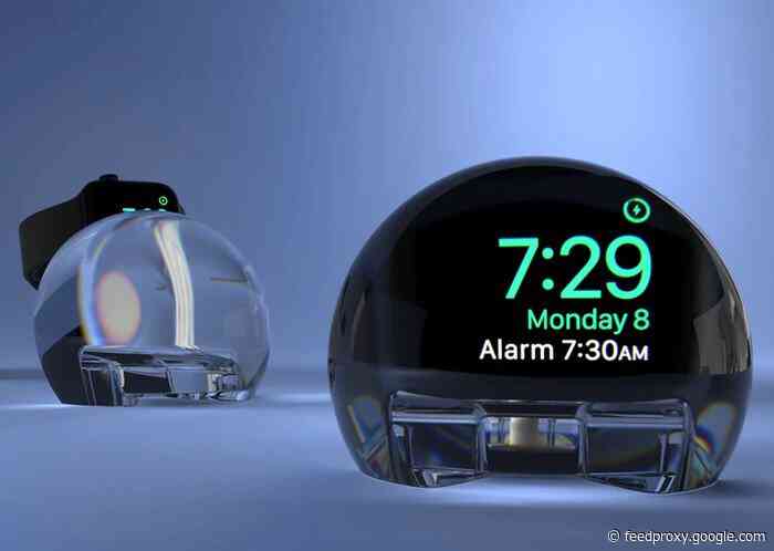 NightWatch Apple Watch bedside table stand with magnifying display