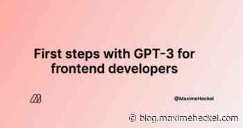 First steps with GPT-3 for frontend developers