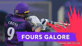 T20 World Cup - New Zealand v Scotland: Matthew Cross hits five consecutive fours