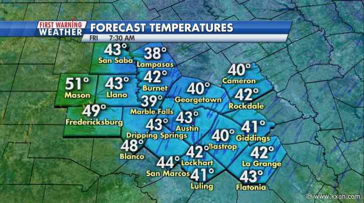 Coldest mornings of the season Friday and Saturday