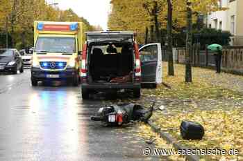 Unfall Dresden: Auto erfasst Motorroller in Dresden - Sächsische.de