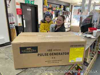 Lucky family win £299 big box of fireworks