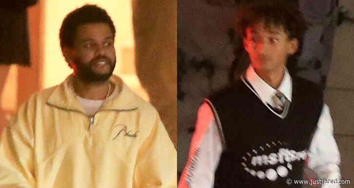 The Weeknd & Jaden Smith Meet Up With Some Friends for Dinner in WeHo