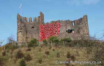 Dudley Castle marks Remembrance with cascade of poppies | Dudley News - Dudley News
