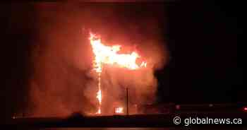 Rouleau, Sask. grain elevator seen on ‘Corner Gas’ destroyed by fire