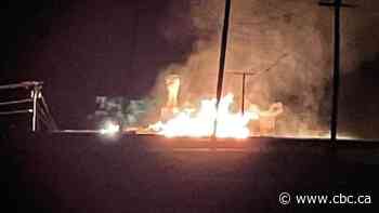 Fire destroys iconic grain elevator from TV show Corner Gas