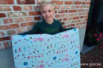 8-jarige Lou ontwierp zelf cadeaupapier ten voordele van de behandeling van de ziekte van Duchenne, waaraan hij zelf lijdt - Gazet van Antwerpen