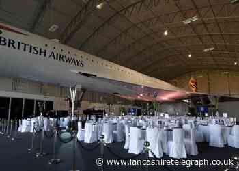 Manchester Airport hosting Christmas dinner under a Concorde