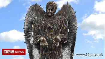 Knife Angel sculpture installed at Blackburn Cathedral