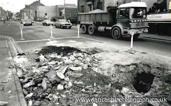 Hole lot of trouble on King Street in Blackburn in 1991