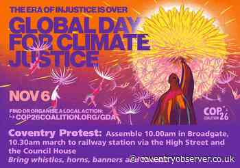 Climate campaigners to march through Coventry City Centre as part of 'Global Day of Action' and COP26 - Coventry Observer