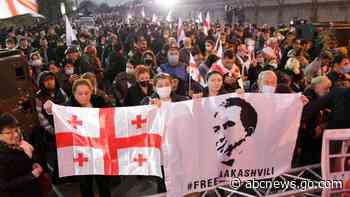 Georgians protest outside ex-president Saakashvili's prison