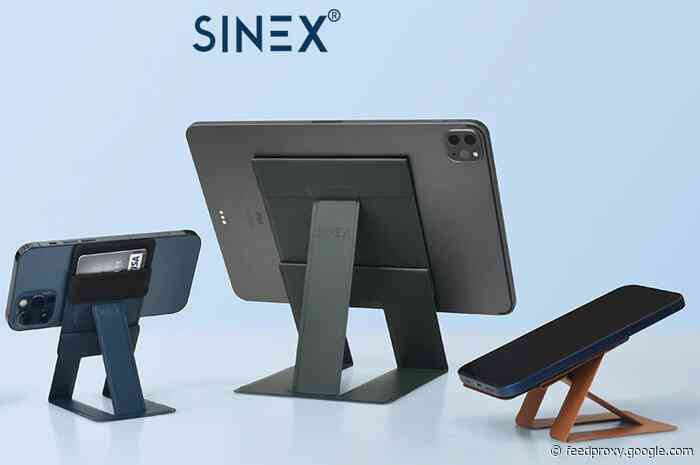 SINEX magnetic tablet and phone stand inspired by origami
