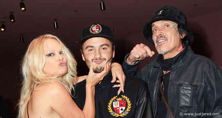 Pamela Anderson & Ex Tommy Lee Reunite to Celebrate Son Brandon's Fashion Brand Launch