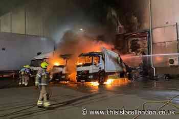 Investigation after blaze destroys lorries in Charlton