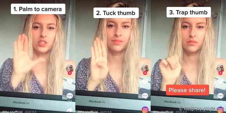 A teenage girl in Kentucky was rescued from a 61-year-old man after she flashed viral TikTok hand gestures indicating domestic abuse