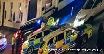 Police pictured near Gloucester Quays as officers search vehicle outside pub - Gloucestershire Live