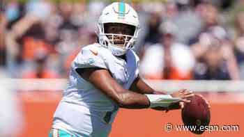 Tua has broken finger, doesn't start vs. Texans