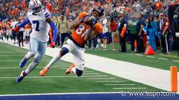 Broncos' Teddy Bridgewater drops a 44-yard dime for a TD to Tim Patrick