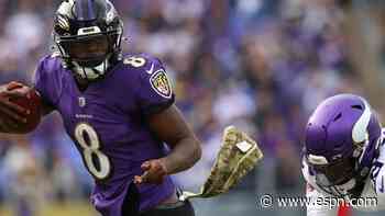 Ravens' Jackson tops 100 rush yards, sets record
