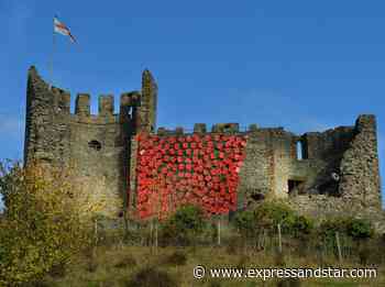 Poppies cascade down Dudley Castle in special Remembrance Day display - expressandstar.com