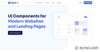 Ayro UI 2.0 - Bootstrap UI component snippets for modern web apps