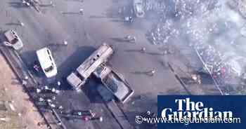 Drone footage shows aftermath of fuel tanker blast in Sierra Leone – video