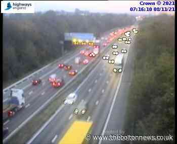 Traffic updates with congestion across Bolton's motorways
