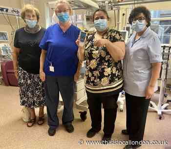 Fundraisers give Epsom Hospital vein finding machine
