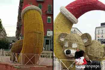 Luci di Natale a Napoli, polemica per l'opera in piazza Nazionale: “È equivoca” - Fanpage.it