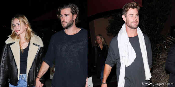 Liam Hemsworth & Girlfriend Gabriella Brooks Join His Brother Chris Hemsworth for Dinner
