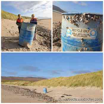 Trash can from South Carolina washes ashore in Ireland, roughly 3,500 miles away