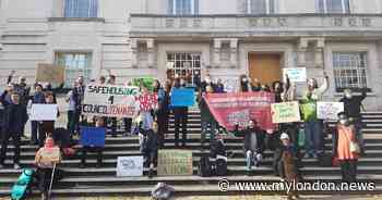 Dozens of Londoners gather outside Hackney Town Hall to fight for safer housing for residents with serious health conditions - My London