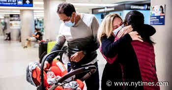 With Tears, Hugs and Balloons, U.S. Allows Vaccinated Foreign Travelers to Enter