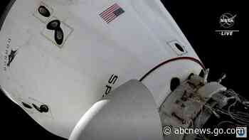 Four station astronauts catch ride with SpaceX back home