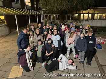Staff and pupils from St Christophers spent night outside to raise awareness of homelessness