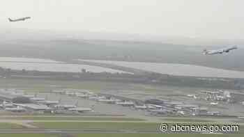 WATCH:  US-bound flights perform dual take off from UK as border reopens